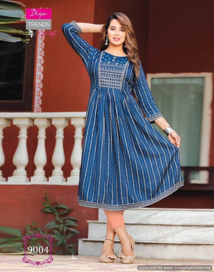 Ethnicity 9 Fancy Ethnic Wear Rayon Designer Kurti Collection